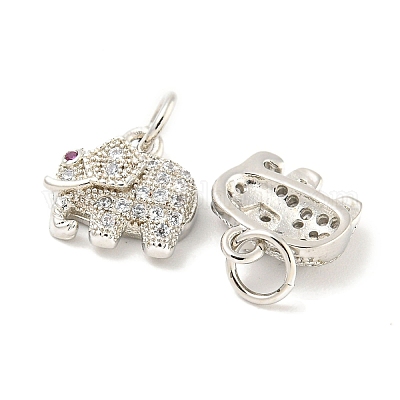 Покрытие стойки латунь микропаве прозрачные подвески из кубического циркония KK-B093-02B-P-1