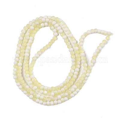 Матовое стекло треск бисер нитей GLAA-U001-4mm-M11-1