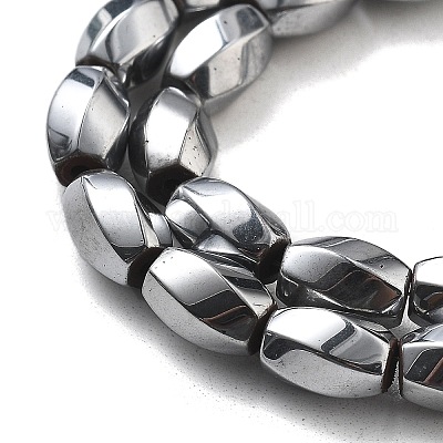 Гальванические нити из синтетических немагнитных гематитовых бусин G-P545-G02-02G-1