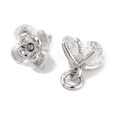 Латунные микро проложить кубического циркония подвески KK-C051-14P-02-1