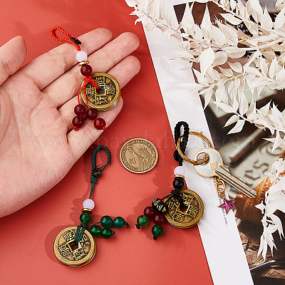3 шт. 3 стиля латунные с полиэстером и АБС пластиком имитация жемчуга подвесные украшения HJEW-FH0001-81-1