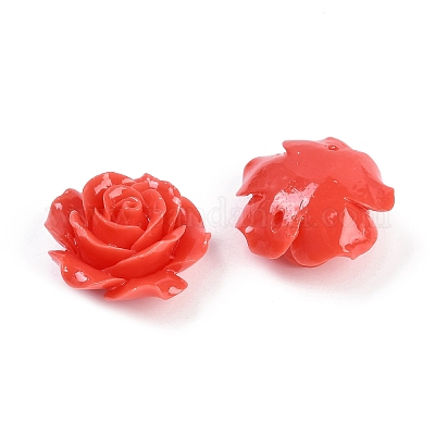 Резные бусины из синтетического коралла&nbsp;CORA-M001-02D-1