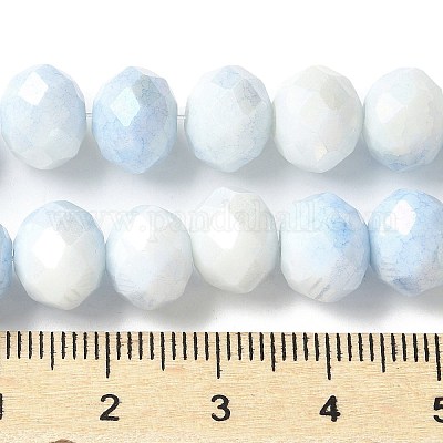 Стеклянные бусины с гальваническим покрытием  LAMP-S068-11I-1