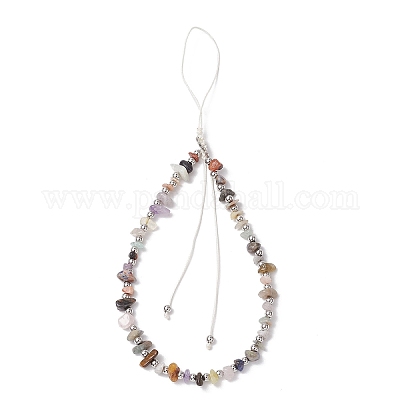 Ремешки для мобильных телефонов из натуральных и синтетических драгоценных камней HJEW-JM03327-02-1