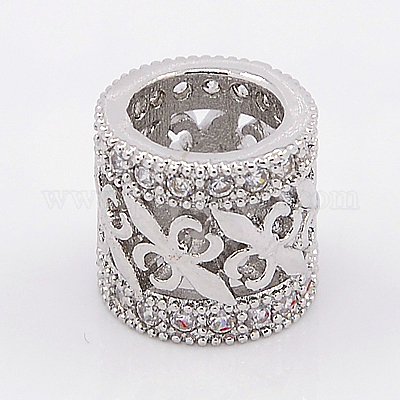 Латунные микро проложить кубического циркония бусы ZIRC-K003-14P-NR-1