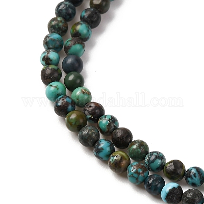 Хубэй природных бирюзовый бисер нитей G-M411-A02-01-1