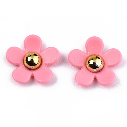 オペークアクリルカボション 花 ショッキングピンク 17x17 18x5mm ボトム 9ミリメートルの通販 Jp Pandahall Com