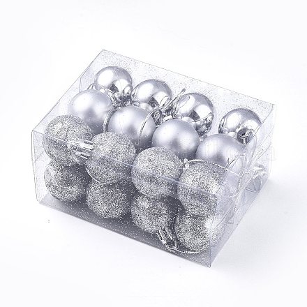 Boules de Noël en plastique AJEW-CJC0001-61C-1