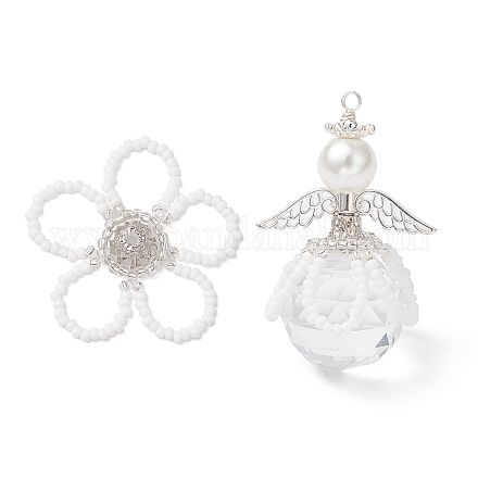 2 шт. подвески из стеклянных бусин 2 стилей PALLOY-MZ00710-01-1