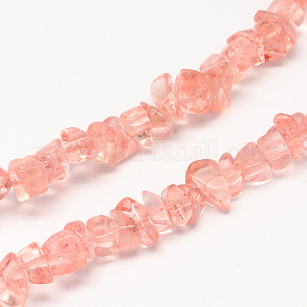 Cherry Quartz Glass Beads Strands X-G-R192-12-1