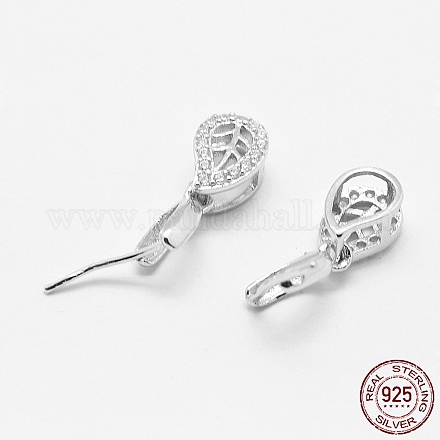 925 gancio per pendente in argento sterling rodiato STER-E050-50P-1