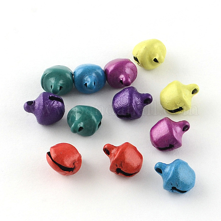 Spray Painted Iron Bell Charms Pendants IFIN-R208-A-1