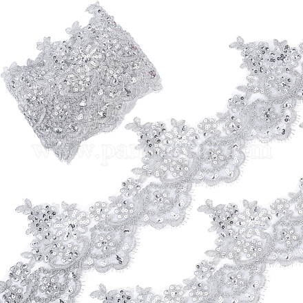 3 ярд полиэфирной цветочной кружевной ленты&nbsp;OCOR-GF0005-61-1