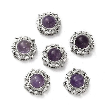 Латунные многорядные звенья из натурального аметиста KK-D366-01P-L-1