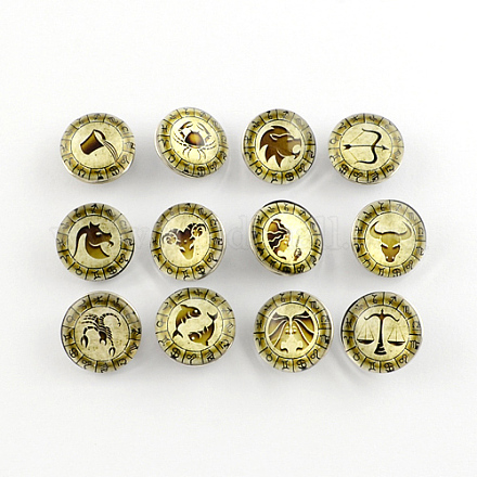 Pantalones vaqueros de cristal de bronce botones GLAA-S051-M-1