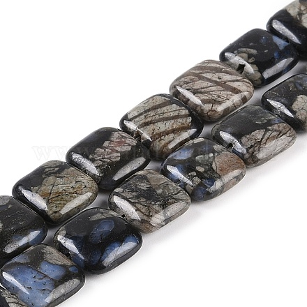 Бусины из натурального глаукофана G-C141-F01-03-1