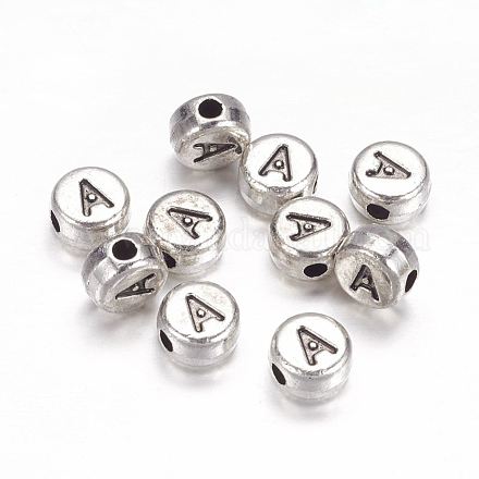 Alloy Letter Beads PALLOY-G190-AS-A-1