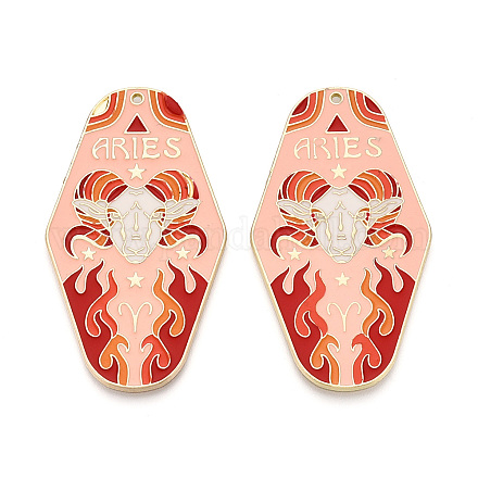 Подвески из сплава с покрытием стойки и эмали ENAM-T021-29G-1