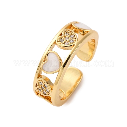 Позолоченные кольца-манжеты Heart Real 18k для девочек ZIRC-C021-11G-1-1