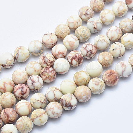 Fili di perle di diaspro imperiale naturale G-A175C-10mm-01-1