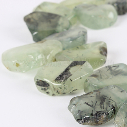 Prehnita naturales hebras de abalorios de piedras preciosas G-E217-03-1