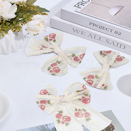 3 шт. 3 стиля заколки для волос из полиэстера с бантом&nbsp;PHAR-LP0002-41-1