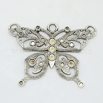 Tibetan Style Alloy Big Butterfly Pendants X-TIBEP-EA13540Y-LF-1