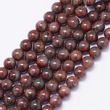 Chapelets de perles en jaspe de brecciated naturel G-F425-43-1
