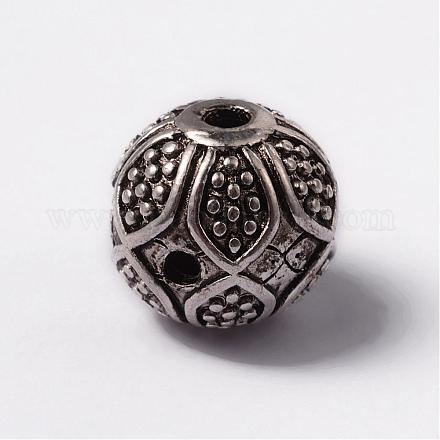 Alliage de style tibétain 3 trou perles gourou TIBEB-YC65962-AS-1