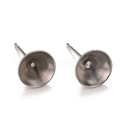 Accessoires de puces d'oreilles en 304 acier inoxydable STAS-L238-082F-P-1
