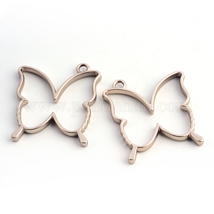 Pendenti della lunetta aperta della farfalla della lega di placcatura della cremagliera di stile della matita PALLOY-S047-34A-FF-1