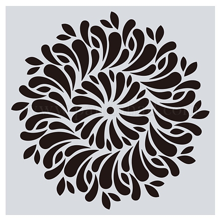 Цветочный узор экологически чистый ПЭТ пластиковый полый рисунок силуэт трафарет DRAW-PW0008-02H-1