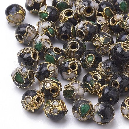 Handmade Cloisonne Beads CLB6mmC03-1