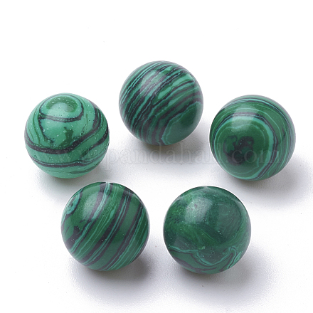 Synthetic Malachite Beads G-S289-16-10mm-1