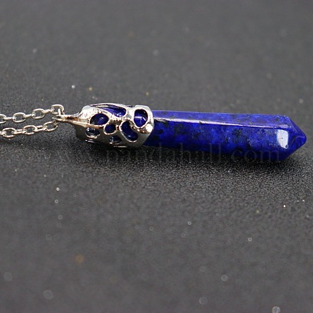 Ожерелья с подвесками в виде пули из натурального лазурита FS-WG32EE9-07-1