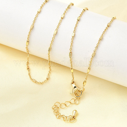 Цепочки из кубических звеньев латуни толщиной 1 мм NJEW-P341-01G-1