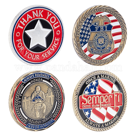 Superfindings 3pcs 3 monedas de desafío de hierro de veteranos militares de estilo FIND-FH0001-82-1