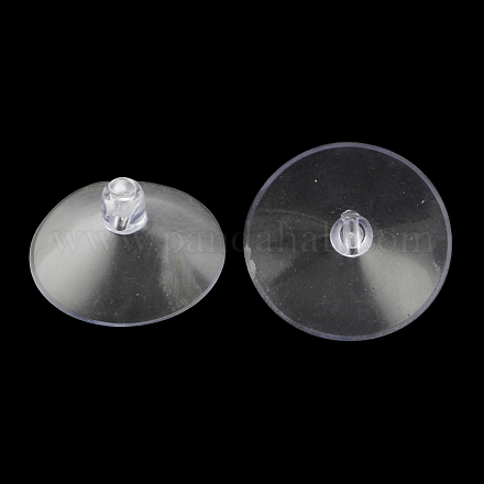 透明なポリ塩化ビニールの吸盤  透明  50x19mm  穴：5mm PVC-R006-5.0cm-1