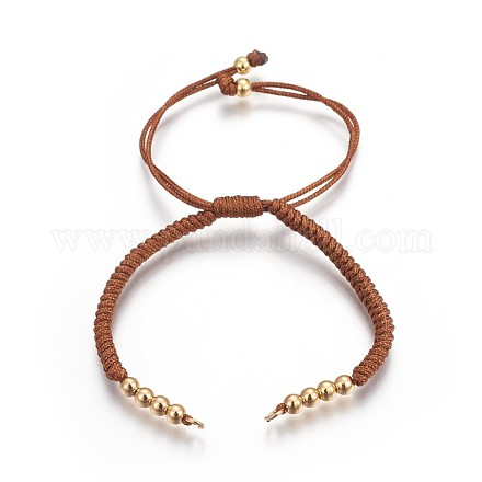 Fabbricazione di braccialetti di perline intrecciati con corde di nylon BJEW-F360-F09-1