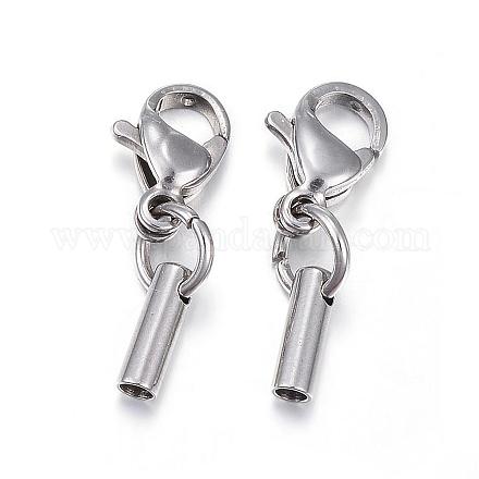 304 Stainless Steel Lobster Claw Clasps STAS-E119-A09-1.6mm-1