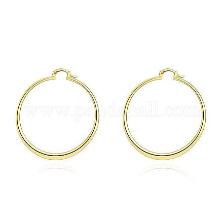 Perfektes Design Ring Messing-Band-Ohrringe EJEW-BB01542-1