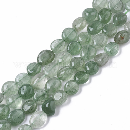 Fili di perline di prehnite verde naturale G-R465-50A-1