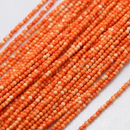 Synthetic Fossil  Beads Strands G-L029-2mm-03-1