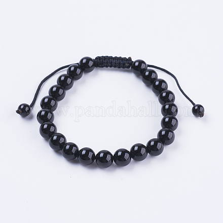 Bracelets réglables de perles tressées avec cordon en nylon BJEW-F308-55A-1