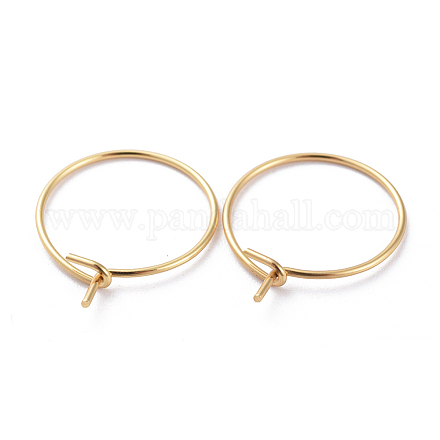 Фурнитура для серег-колец из хирургической нержавеющей стали 316 X-STAS-K146-039-15mm-G-1