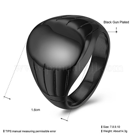 Men's Titanium Steel Finger Rings RJEW-BB29415-C-7-1
