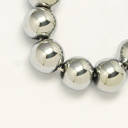 Chapelets de perles en hématite synthétique sans magnétiques X-G-S096-4mm-3-1