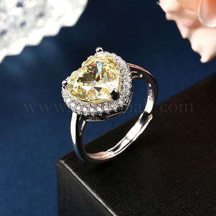 Регулируемые 925 серебряные манжеты с микропаве из кубического циркония для женщин RJEW-F183-01A-02-1