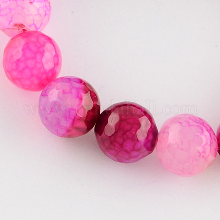 Dyed Natural Multi-Color Agate Beads Strands G-R177-8mm-01-1