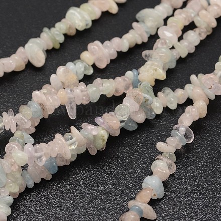 Puces naturelles perles colorées morganite brins G-N0164-59-1